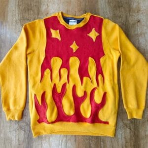 Red Flames sweet shirt